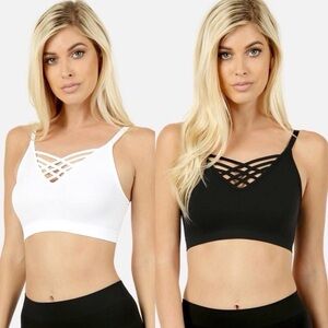 NWOT Zenana Outfitters S/M Bralette 2 Pack